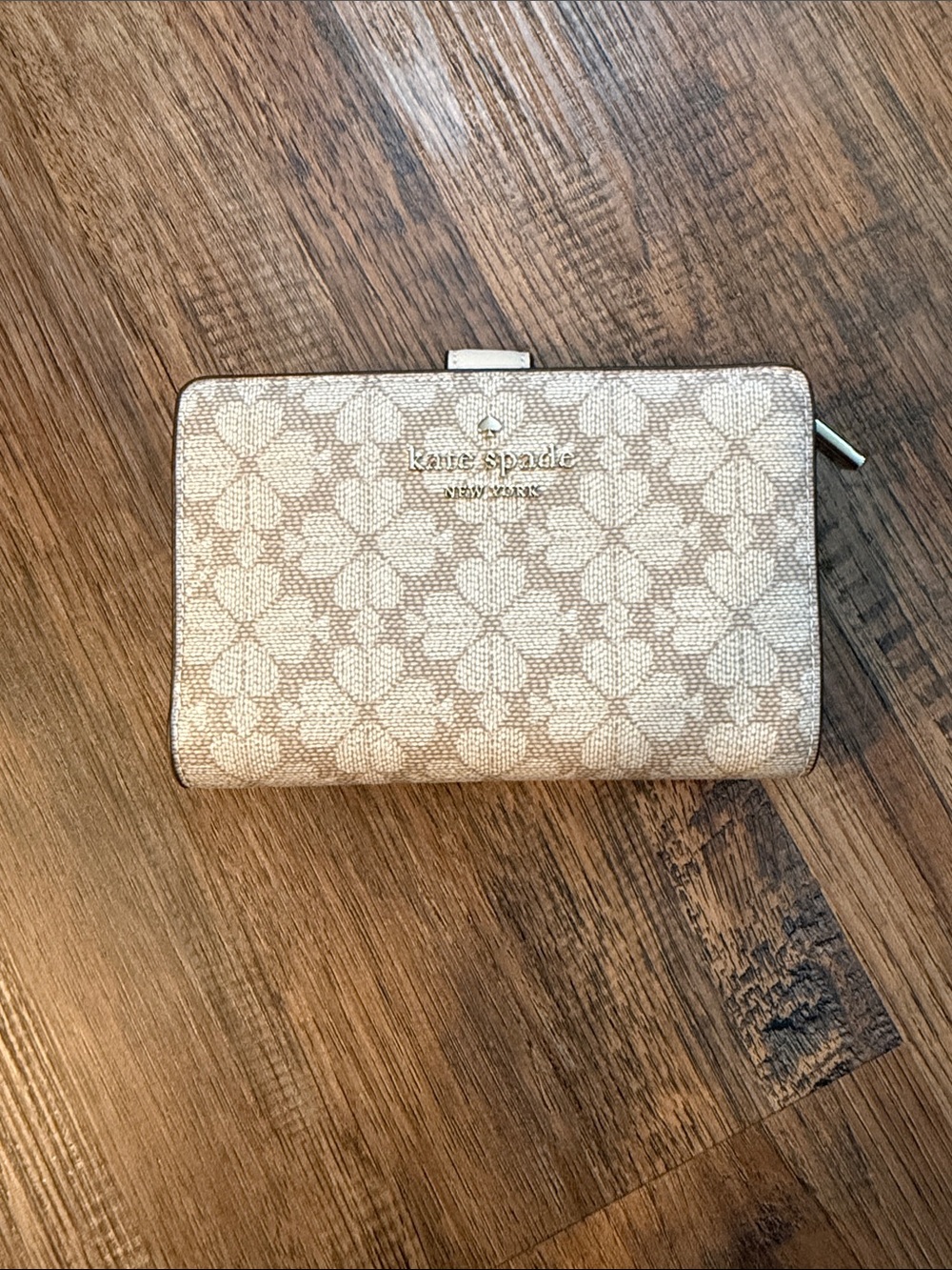 kate spade Floral Jacquard Cream Wallet